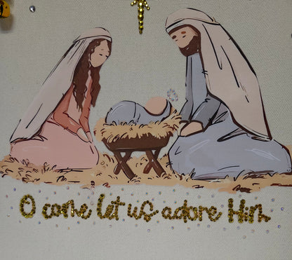 Come Let Us Adore Him Holiday Tote Bag