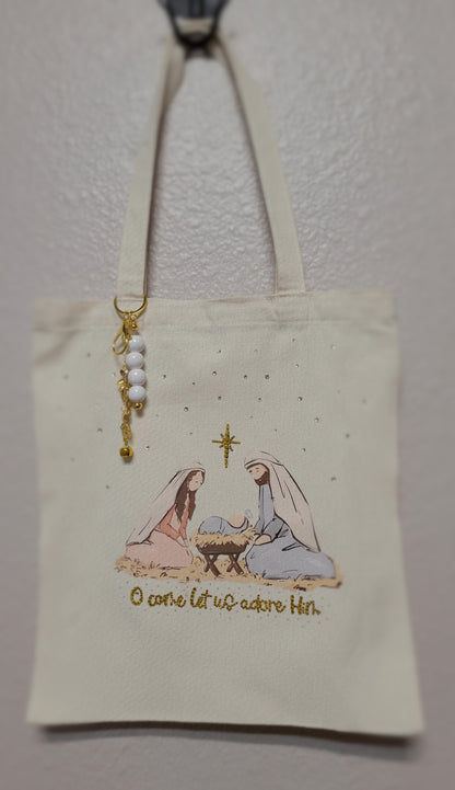 Come Let Us Adore Him Holiday Tote Bag